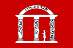 Flag of the State of Georgia (1861, red).svg