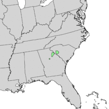 Quercus oglethorpensis range map 1.png