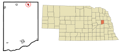 Location within Colfax County and Nebraska