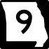 Route 9 marker