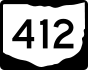 State Route 412 marker