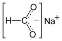 Structural formula of sodium formate