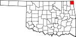 State map highlighting Ottawa County