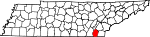 State map highlighting Bradley County