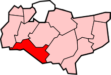 District outlines of county of Kent