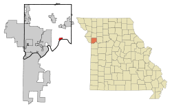 Location of Missouri City, Missouri