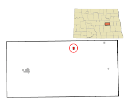 Location of Grace City, North Dakota