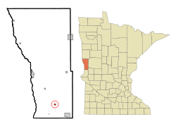 Location of Campbell, Minnesota