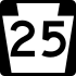 Pennsylvania Route 25 marker