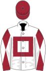 White, maroon hollow box, maroon sleeves, white diablo, maroon cap