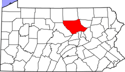 Map of Lycoming County, Pennsylvania