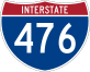 Interstate 476 route marker