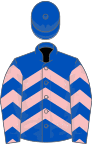 Royal blue and pink chevrons, royal blue cap