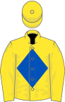 Yellow, royal blue diamond