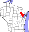 State map highlighting Oconto County