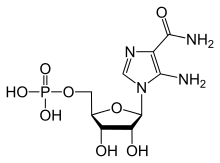 Aminoimidazole carboxamide ribonucleotide.svg