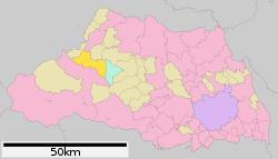 Location of Minano in Saitama Prefecture