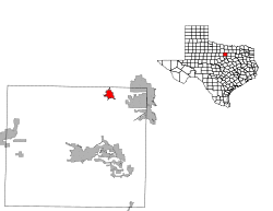 Location of Springtown in Parker County
