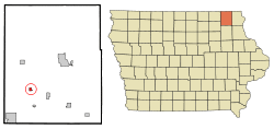 Location of Spillville, Iowa