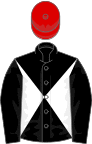 BLACK and WHITE DIABOLO, black sleeves, red cap