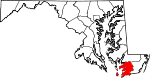 State map highlighting Somerset County