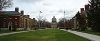 Main quad looking east at the University of Rochester.jpg
