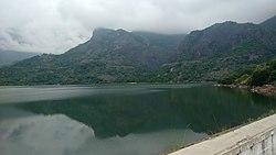 Azhiyar dam and Western Ghats near Pollachi