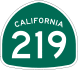 State Route 219 marker
