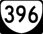 State Route 396 marker
