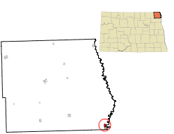 Location of Drayton, North Dakota