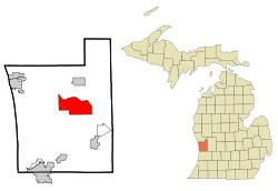 Location of Allendale, Michigan