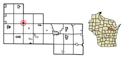Location of Bowler in Shawano County, Wisconsin.