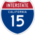 Interstate 15 marker