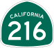 State Route 216 marker