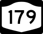 New York State Route 179 marker
