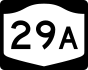 New York State Route 29A marker