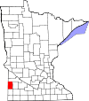 State map highlighting Lincoln County