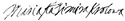 Marie Casimire Louise de La Grange d'Arquien's signature