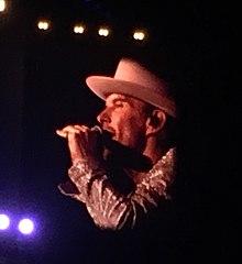 Goss performing at the Bros reunion concert in 2017