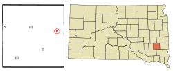 Location in McCook County and the state of South Dakota