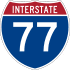 Interstate 77 marker