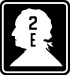 The shield of Secondary State Highway 2E