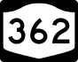 New York State Route 362 marker