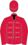 Crimson, silver braid