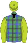 Henderson tartan, lime green sleeves and cap