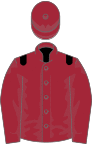 Maroon, black epaulets