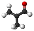 Ball-and-stick model of methacrolein