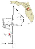 Location in Lake County and the state of Florida