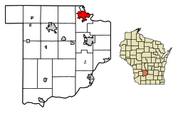 Location of Lake Delton in Sauk County, Wisconsin.