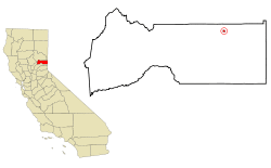 Location in Sierra County and the state of California